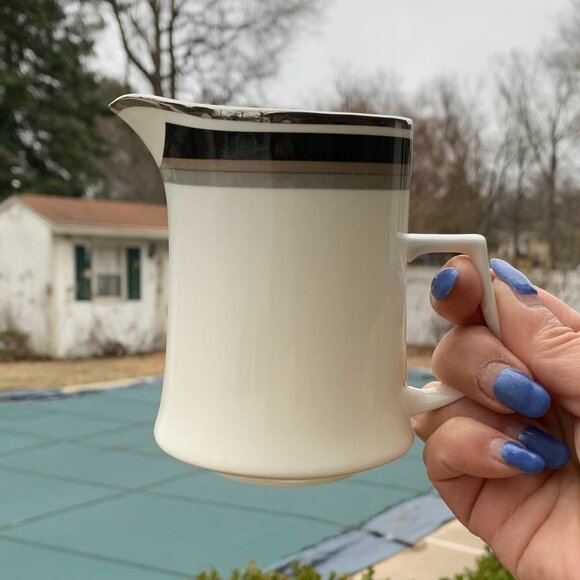 Vtg 70s MIKASA Noir Sugar & Creamer Set - Picture 11 of 13